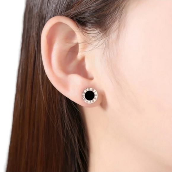 Roman Numeral Earrings - Picture 3 of 5